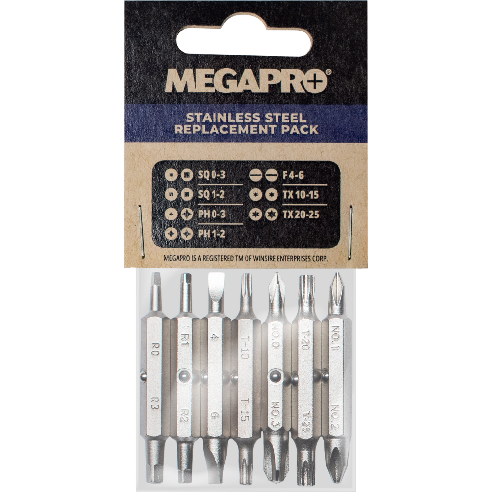 Replacement Bit Pack - The Stainless Steel | 7 double-ended bits