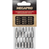 Replacement Bit Set | Automotive Ratcheting | 12 Single-ended bits